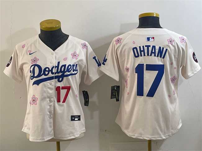 Women's Los Angeles Dodgers #17 Shohei Ohtani Cream 2025 Tokyo Series Limited Stitched Jersey,We sell and wholesale Women's Los Angeles Dodgers #17 Shohei Ohtani Cream 2025 Tokyo Series Limited Stitched Jersey on line form chian!